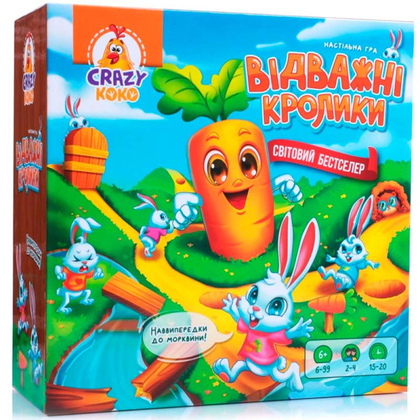 Настільна гра Vladi Toys "Відважні кролики" розважальна VT8055-40