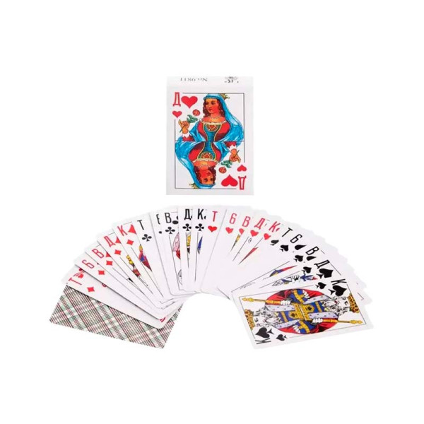 Карти гральні Strateg 36шт із пластиковим покриттям 9811д Карти гральні Strateg 36шт із пластиковим покриттям 9811д