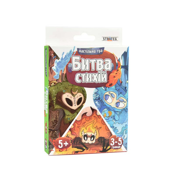 Настільна гра Strateg Битва стихій карткова 30475 Настільна гра Strateg Битва стихій карткова 30475