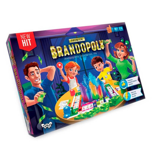 Настільна гра Danko Toys "Брендополія Premium" розважальна G-BrP-01-01U