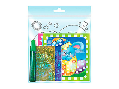 Набір для творчості Vladi Toys "Блискуча мозаїка. Зайчик з бантом" 2 кольор VT4433-19