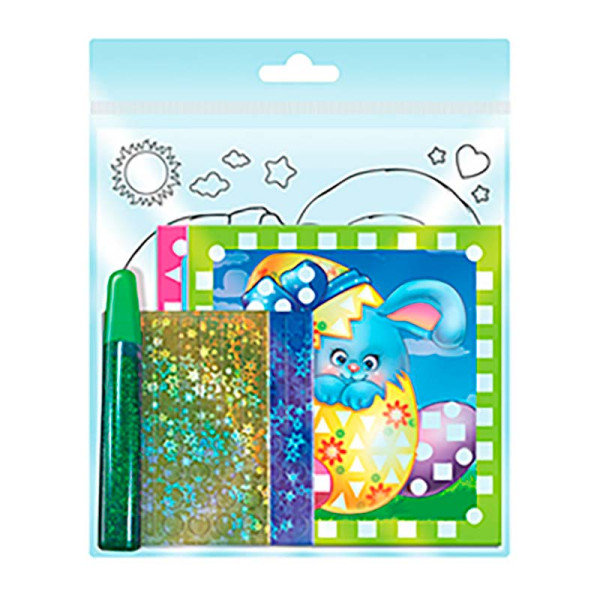 Набір для творчості Vladi Toys "Блискуча мозаїка. Зайчик з бантом" 2 кольор VT4433-19