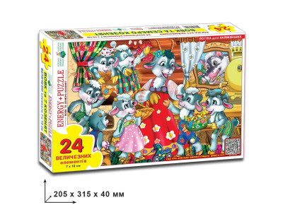 Гра-пазл "Семеро козенят" 24 ел в кор. Ен.2128