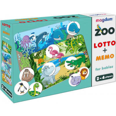Гра настільна розвиваюча "Лото+мемо Зоопарк" ME5032-21 EN