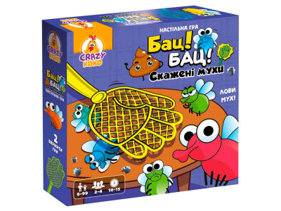 Настільна гра Vladi Toys "Бац! Бац! Скажені мухи" розважальна VT8055-37 Настільна гра Vladi Toys "Бац! Бац! Скажені мухи" розважальна VT8055-37