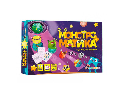 Настільна гра Умняшка "Монстроматика" на додавання навчальна 2071
