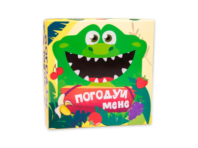 Настільна гра Погодуй мене - крокодил розвиваюча українською мовою Strateg 30379