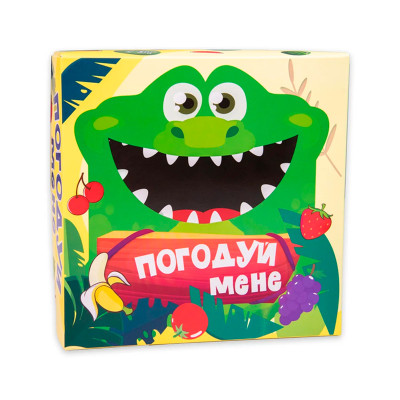 Настільна гра Погодуй мене - крокодил розвиваюча українською мовою Strateg 30379