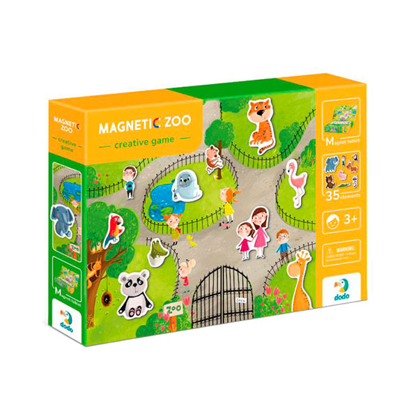 Магнітний зоопарк DoDo 35 елементів + планшетка 200207