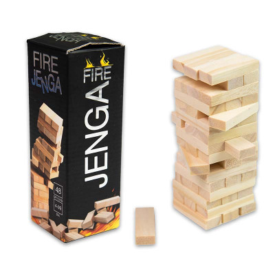 Настільна гра Strateg Fire Jenga 48 брусків укр. 30848