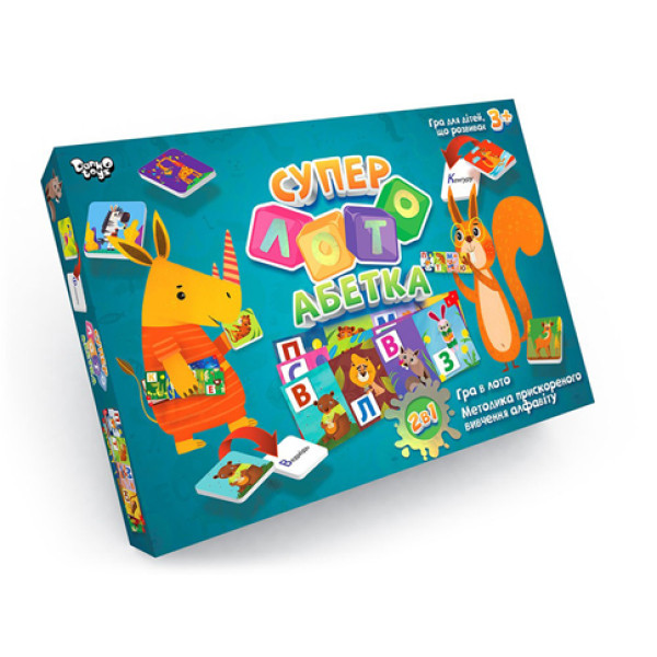 Настільна гра Danko Toys "Суперлото" розважальна СЛА-01U Настільна гра Danko Toys "Суперлото" розважальна СЛА-01U