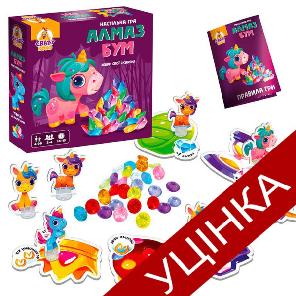 Гра настільна Vladi Toys Алмаз бум одноріжки VT8055-31_УЦІНКА