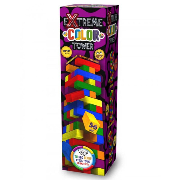 Настільна гра Danko Toys "EXTREME COLOR TOWER" дженга розвиваюча G-ECT-01U Настільна гра Danko Toys "EXTREME COLOR TOWER" дженга розвиваюча G-ECT-01U
