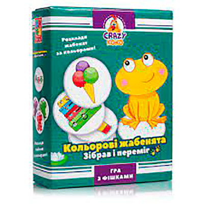 Гра настільна Vladi Toys розважальна Crazy Koko "Кольорові жабенята" VT8025 VT8025-06