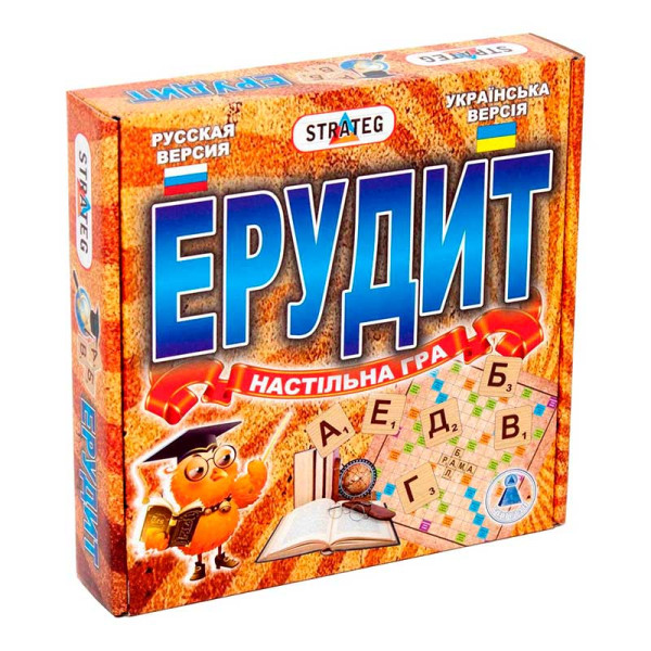 Настільна гра "Ерудит" в кор-ці 25-25-5см 870 Стратег 870 Настільна гра "Ерудит" в кор-ці 25-25-5см 870 Стратег 870