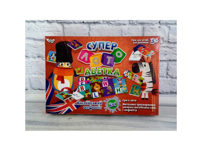 Настільна гра Danko Toys "Суперлото" розважальна СЛА-01UE Настільна гра Danko Toys "Суперлото" розважальна СЛА-01UE