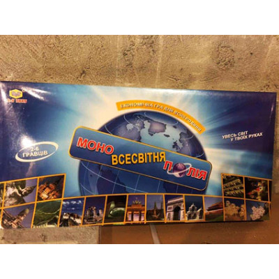 Настільна гра "Монополія". "Світова" укр.мовою поле банкноти картки SR2803U
