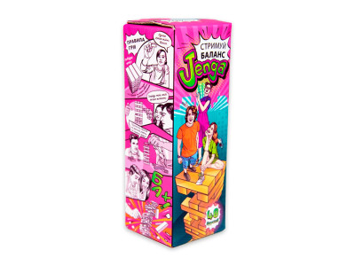 Настільна гра Стримуй баланс Jenga 48 брусків українською мовою Strateg (30 30722 Настільна гра Стримуй баланс Jenga 48 брусків українською мовою Strateg (30 30722