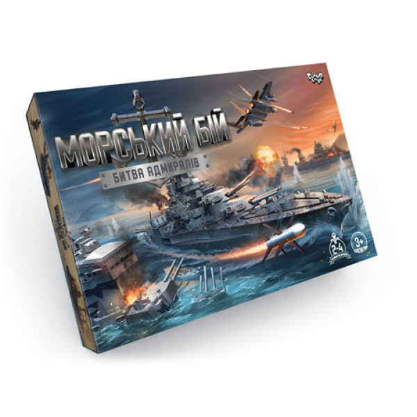 Настільна гра Danko Toys "Морський бій. Битва адміралів" розважальна G-MB-04U