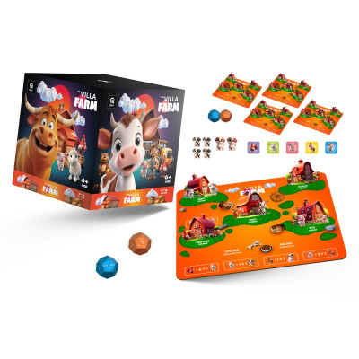 Настільна гра qbee "The Villa Farm" дерев'яна QB701-006 Настільна гра qbee "The Villa Farm" дерев'яна QB701-006