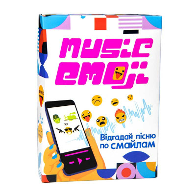 Настільна гра Strateg Music Emoji розважальна українською мовою (30249) 30249