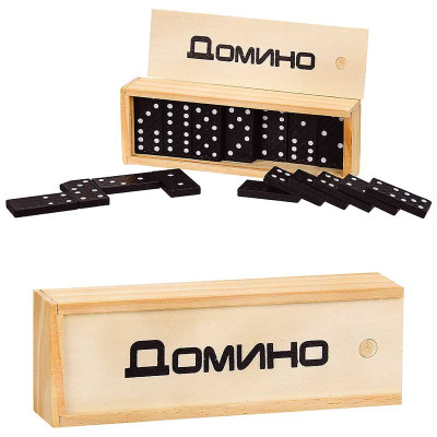 Гра настільна доміно в деревяному футлярі B15623