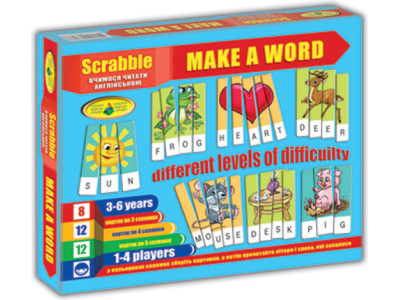 Дидактична гра "Ерудит Склади слово (Make a word)" на англ.мові вчимося чит Ен.7277