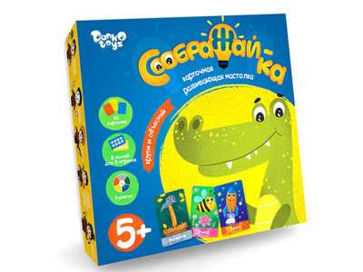 Настільна гра Danko Toys ""Соображай-ка" розвиваюча GSO-01-01 Настільна гра Danko Toys ""Соображай-ка" розвиваюча GSO-01-01