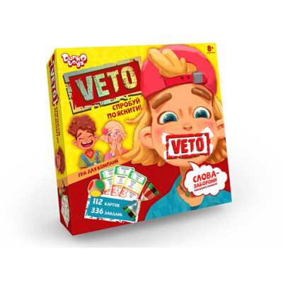 Настільна гра Danko Toys "VETO" розважальна VETO-01-01U Настільна гра Danko Toys "VETO" розважальна VETO-01-01U