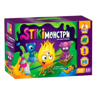 Настільна гра Vladi Toys "Стікоммонстри" розвиваюча VT8055-35