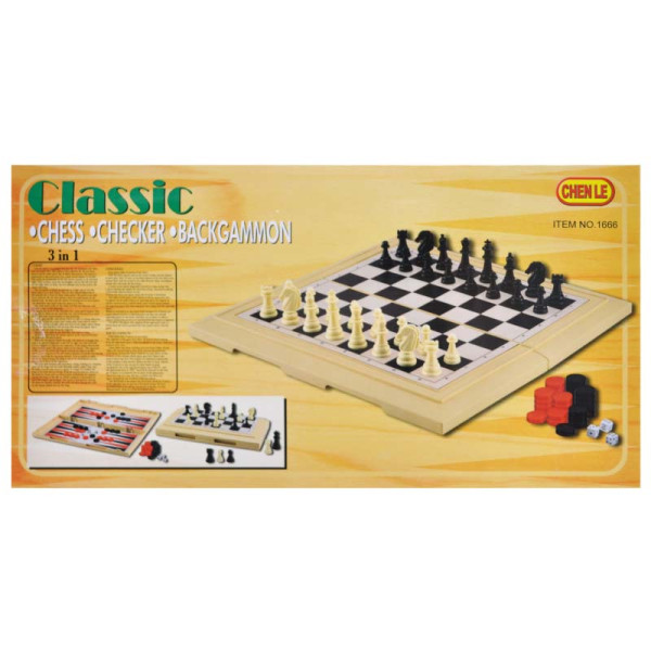 Шахи 3в1 в коробці р-р.288*288*17см. 1666