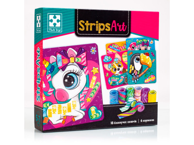 Набір для творчості "Strips Art. Щасливі мордочки" VT4433-13 (укр) VT4433-13 Набір для творчості "Strips Art. Щасливі мордочки" VT4433-13 (укр) VT4433-13