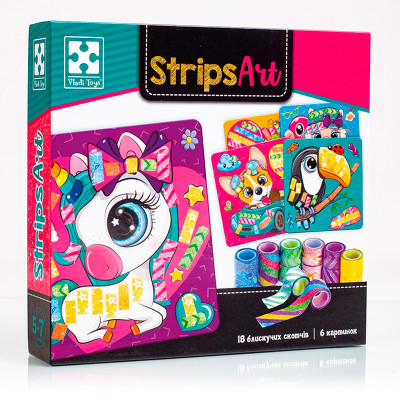 Набір для творчості "Strips Art. Щасливі мордочки" VT4433-13 (укр) VT4433-13