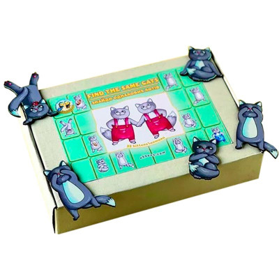 Настільна гра UBEE "Знайди однакових котів" на увагу ПСД217