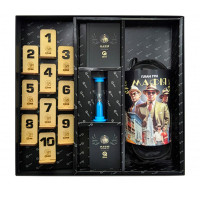 Настільна гра qbee "Мафія Делюкс" з пісочним годинником повязками для очей номерками QB701-002