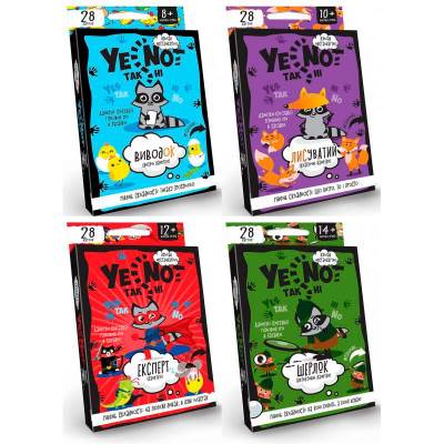 Настільна гра Danko Toys "YENOT Так/Ні" карткова YEN-01-01U02U03U04U