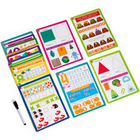 Картки з маркером Vladi Toys "Готуємось до школи: Математика" навчальні VT5010-22
