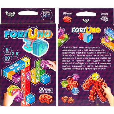 Настільна карткова розвиваюча гра "Fortuno 3D" на укр.мові G-F3D-01-01U