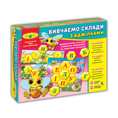Гра "Вчимо склади з бджілками" на рос. у коробці Ен.2616