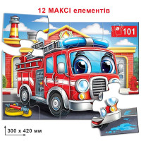 Пазл Енергія Плюс Пожежна машина 12 елементів Ен.8205