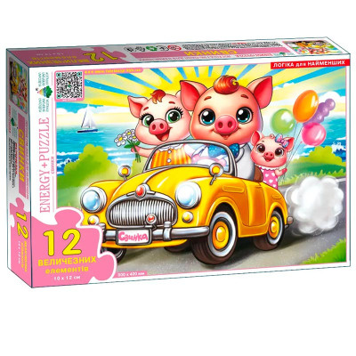 Пазл Свинки 12 елементів Ен.8403