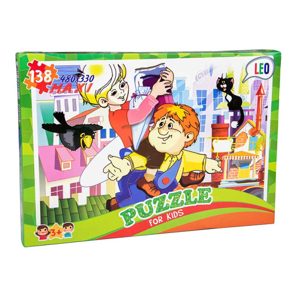 Пазли 22310 138 ел. Лео "Малюк та карлсон" в кор-ці 32-22-4 см 22310