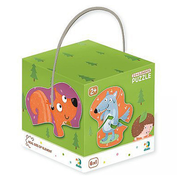 Пазл Dodo Лісові тварини 2-3-4 елементи 300195 Пазл Dodo Лісові тварини 2-3-4 елементи 300195