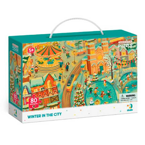 DODO Пазл обсерваційний "Зима у містечку" (12) 300352 DODO Пазл обсерваційний "Зима у містечку" (12) 300352