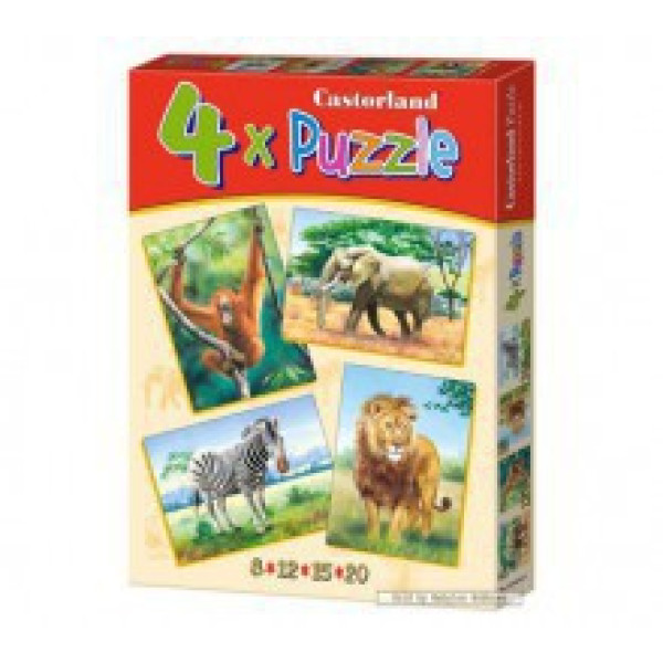 Пазл Зоопарк 4 в 1 04072