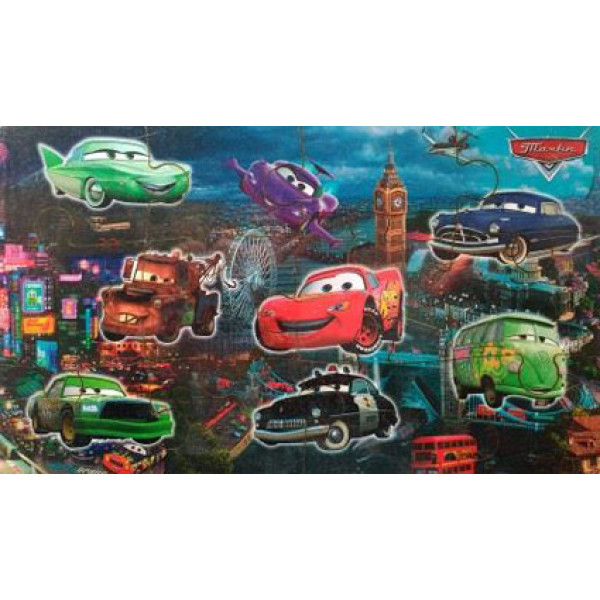 Деревяний Пазл із підставкою "Тачки" Jum.4620