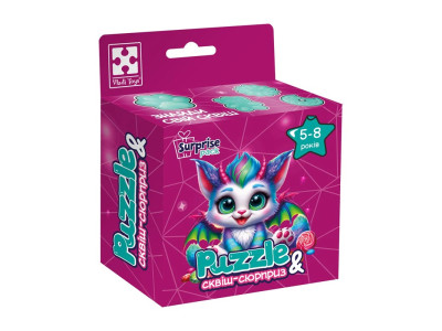 Пазли Vladi Toys "Кольоровий дракончик"із сквіш-сюрпризом VT8030-05