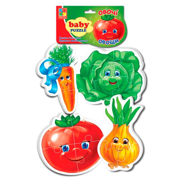Бейбі пазли Vladi Toys 4 в 1 "Овочі" VT1106-76