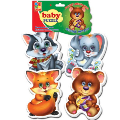 Пазли дитячі Vladi Toys "Лісові мешканці" м'які VT1106-79