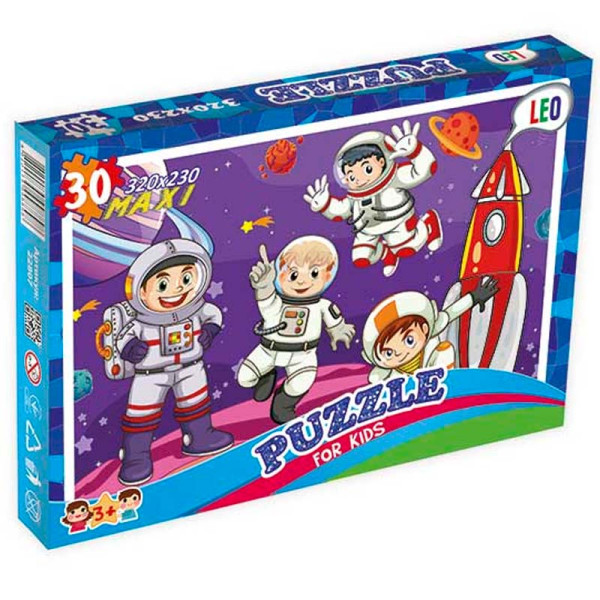 Пазли 22807 30 ел. (12 шт.) Лео "Космонавтики" в кор-ці 28-195-38см 22807